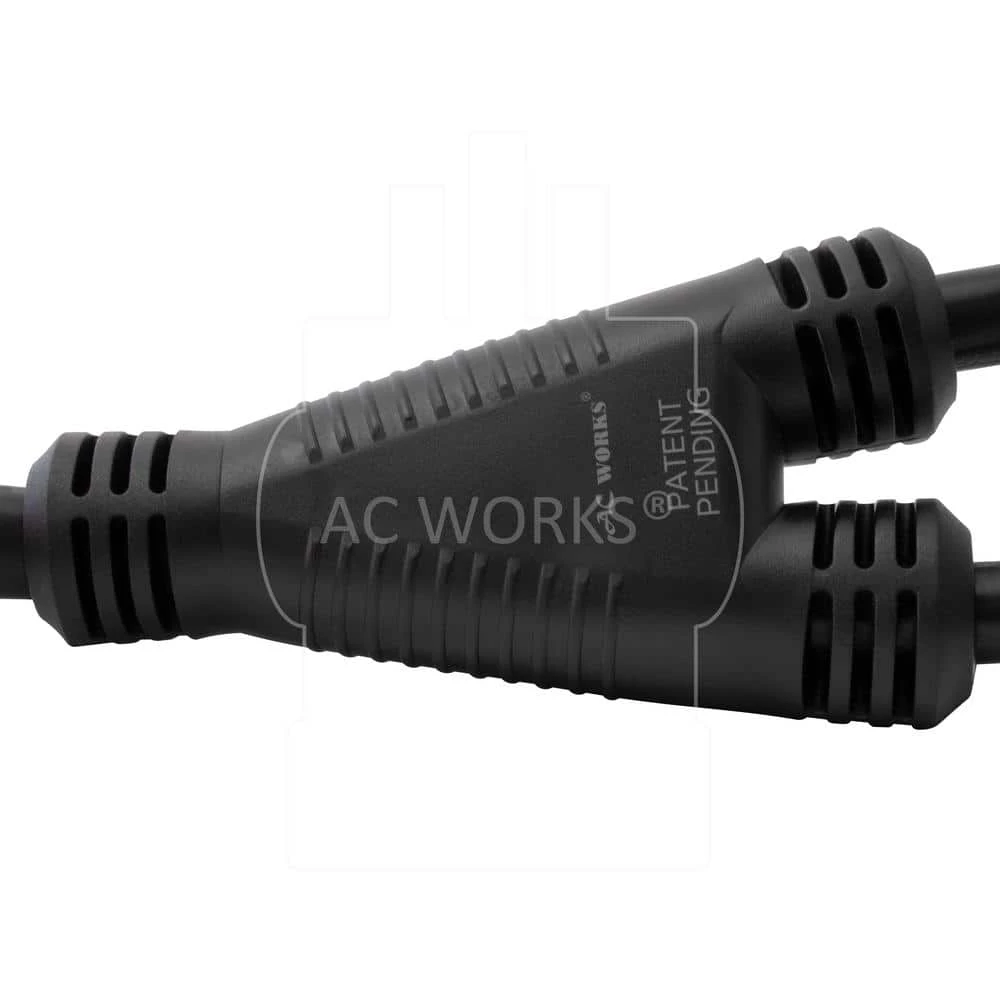 AC WORKS 50 Amp 125-Volt/250-Volt NEMA 10-50 3-Prong Old Style Range/Welder Plug to 2 NEMA 5-20 Household Connections 7 AC WORKS 50 Amp 125-Volt/250-Volt NEMA 10-50 3-Prong Old Style Range/Welder Plug to 2 NEMA 5-20 Household Connections - Image 5