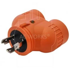 AC WORKS Adapter L6-30P 30 Amp 3-Prong Plug to Two 20 Amp 6-20R 3-Prong Connectors -Extension Cords Sales Store ac works extension cord accessories advl630620 44 1000