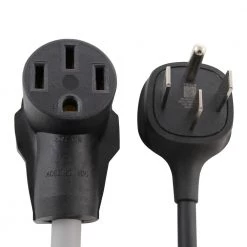 AC WORKS 1.5 ft. EVSE 30 Amp 3-Prong NEMA 10-30P Dryer Plug to 50 Amp Electric Vehicle Adapter Cord for Tesla Model S -Extension Cords Sales Store ac works extension cord accessories ev1030ms 018 fa 1000