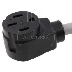 AC WORKS 1.5 ft. 30 Amp 4-Prong Dryer Plug NEMA 14-30P to NEMA 14-50R 50A 125/250-Volt RV/Range/EV Female Connector -Extension Cords Sales Store ac works extension cord accessories ev1430ms 018 1f 1000