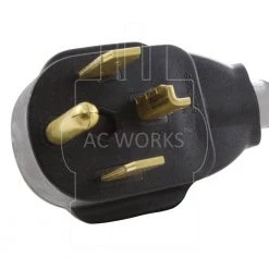 AC WORKS 1.5 ft. 30 Amp 4-Prong Dryer Plug NEMA 14-30P to NEMA 14-50R 50A 125/250-Volt RV/Range/EV Female Connector -Extension Cords Sales Store ac works extension cord accessories ev1430ms 018 4f 1000