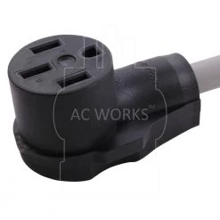 AC WORKS AC Connectors 3 ft. Regular Household 15 Amp 5-15P Plug to 50A EV Adapter for Tesla -Extension Cords Sales Store ac works extension cord accessories ev515ms 036 1f 1000