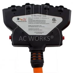 AC WORKS 25 ft. L14-30P 30 Amp 4-Prong Locking Plug to (4) Home Outlets with 24 Amp Breaker -Extension Cords Sales Store ac works extension cord accessories l1430cbf520 025 fa 1000