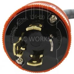 AC WORKS 1.5 ft. L14-30P 4-Prong 30A Locking Plug to L5-30R 30A 125-Volt 3-Prong Connector -Extension Cords Sales Store ac works extension cord accessories l1430l530 018 4f 1000