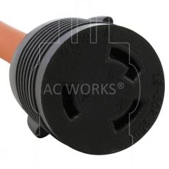 AC WORKS 1.5 ft. L14-30P 4-Prong 30 Amp Generator Plug to L6-30R 30 Amp 250-Volt 3-Prong Locking Connector -Extension Cords Sales Store ac works extension cord accessories l1430l630 018 1f 1000
