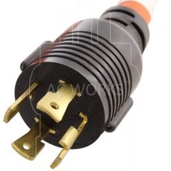 AC WORKS 1.5 ft. 30 Amp 4-Prong NEMA Generator Plug to (3) NEMA 6-15/20 Tri-Outlets with Power Indicator -Extension Cords Sales Store ac works extension cord accessories l1430w620 018 4f 1000