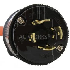 AC WORKS 1.5 ft. 20-Amp 3-Phase 250-Volt L15-20P Locking Plug to 6-15/20 Outlet with 20 Amp Breaker -Extension Cords Sales Store ac works extension cord accessories l1520cb620 4f 1000