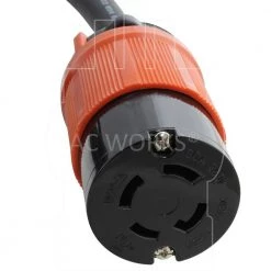 AC WORKS 1.5 ft. 3-Phase 20 Amp 250-Volt L15-20P 4-Prong Plug to L15-30R Locking 3-Phase 30 Amp 250-Volt Connector -Extension Cords Sales Store ac works extension cord accessories l1520l1530 018 1f 1000