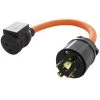 AC WORKS 1.5 ft. 30-Amp 250-Volt 3-Phase L15-30P Locking Plug to 6-15/20 Outlet with 20 Amp Breaker -Extension Cords Sales Store ac works extension cord accessories l1530cb620 64 1000