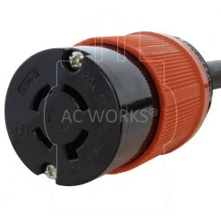 AC WORKS 1.5 ft. 3-Phase 30 Amp 250-Volt L15-30P 4-Prong Plug to L15-20R Locking 3-Phase 20 Amp 250-Volt Connector -Extension Cords Sales Store ac works extension cord accessories l1530l1520 018 1f 1000