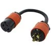 AC WORKS 1.5 ft. 3-Phase 30 Amp 250-Volt L15-30P 4-Prong Plug to L15-20R Locking 3-Phase 20 Amp 250-Volt Connector -Extension Cords Sales Store ac works extension cord accessories l1530l1520 018 64 1000