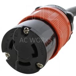 AC WORKS 1 ft. Adapter Cord 3-Phase 30 Amp 250-Volt L15-30P 4-Prong Plug to L6-30R Locking 250-Volt Connector -Extension Cords Sales Store ac works extension cord accessories l1530l630 012 1f 1000