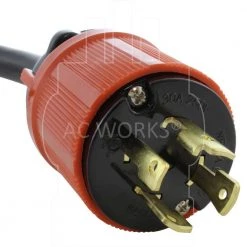 AC WORKS 1 ft. Adapter Cord 3-Phase 30 Amp 250-Volt L15-30P 4-Prong Plug to L6-30R Locking 250-Volt Connector -Extension Cords Sales Store ac works extension cord accessories l1530l630 012 4f 1000