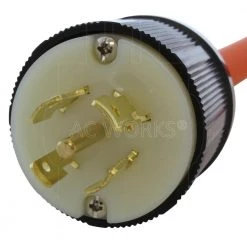 AC WORKS 1.5 FT. L21-20P 20 Amp 5-Prong Locking Plug to (4) household Outlets with 20 Amp Breakers -Extension Cords Sales Store ac works extension cord accessories l2120cbf520 4f 1000