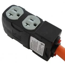 AC WORKS 1.5 FT. L21-30P 30 Amp 5-Prong Locking Plug to (4) household Outlets with 20 Amp Breakers -Extension Cords Sales Store ac works extension cord accessories l2130cbf520 1f 1000
