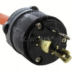 AC WORKS 1.5 ft. 30 Amp 3-Prong L5-30P Locking Plug to Household Outlet with 20 Amp Breaker -Extension Cords Sales Store ac works extension cord accessories l530cb520 4f 1000