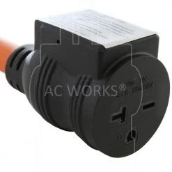 AC WORKS 1.5 ft. 20 Amp 3-Prong L6-20P Locking Plug to 6-15/20 Outlet with 20 Amp Breaker -Extension Cords Sales Store ac works extension cord accessories l620cb620 1f 1000