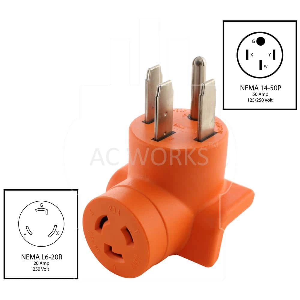 AC WORKS NEMA L6-20 Adapter Kit for 250-Volt Power Sources 4 AC WORKS NEMA L6-20 Adapter Kit for 250-Volt Power Sources - Image 2