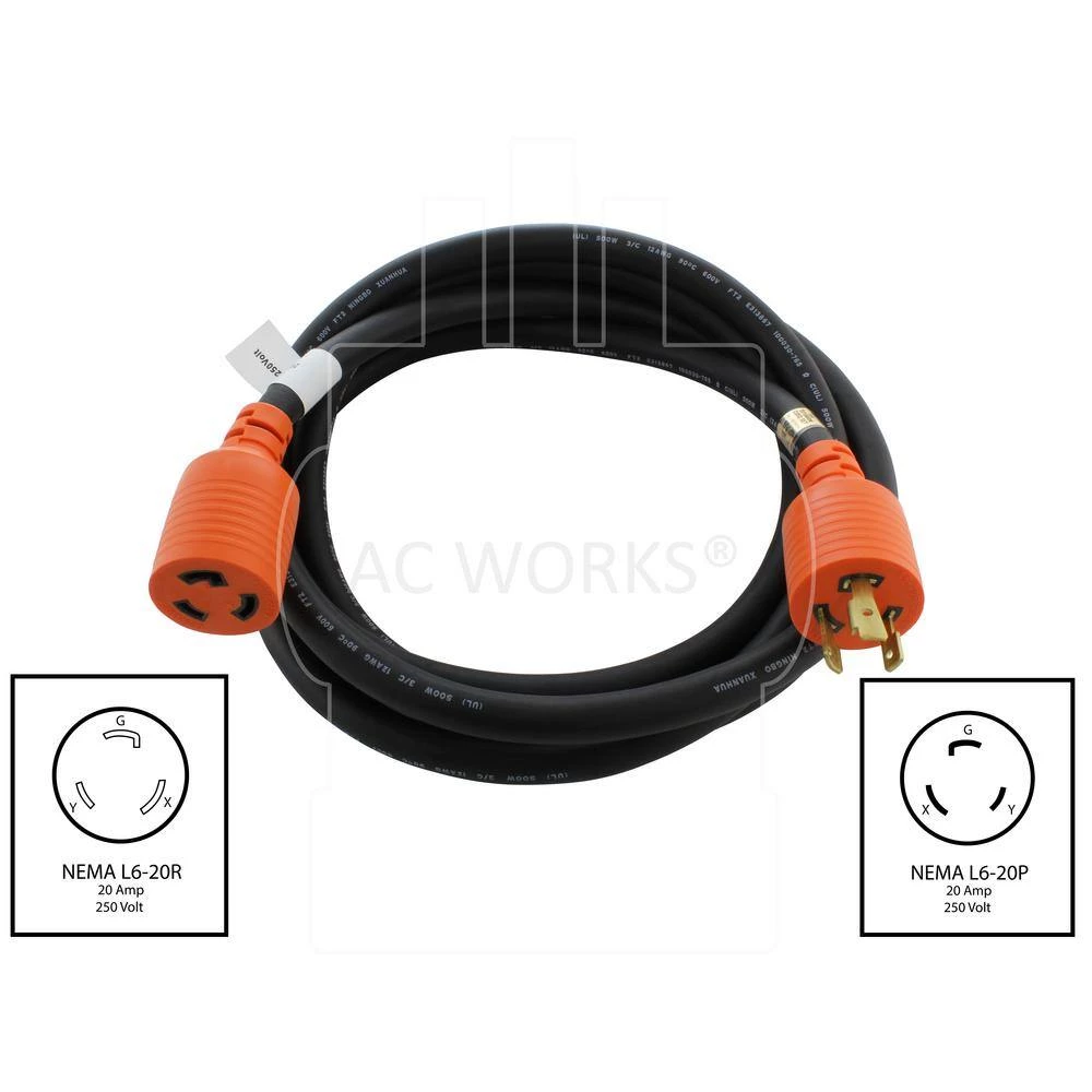 AC WORKS NEMA L6-20 Adapter Kit for 250-Volt Power Sources 8 AC WORKS NEMA L6-20 Adapter Kit for 250-Volt Power Sources - Image 6