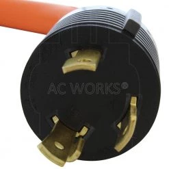 AC WORKS 1.5 ft. 30 Amp 3-Prong L6-30P Locking Plug to 6-15/20 Outlet with 20 Amp Breaker -Extension Cords Sales Store ac works extension cord accessories l630cb620 4f 1000