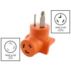 AC WORKS NEMA L6-30 Adapter Kit for 250-Volt Power Sources -Extension Cords Sales Store ac works extension cord accessories l630kit 1f 1000