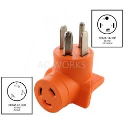 AC WORKS NEMA L6-30 Adapter Kit for 250-Volt Power Sources -Extension Cords Sales Store ac works extension cord accessories l630kit 4f 1000