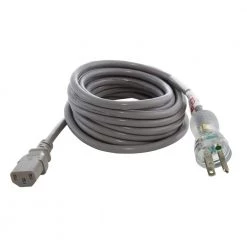 AC WORKS 15 ft. 10 Amp 18/3 Medical Grade Power Cord with C13 Connector