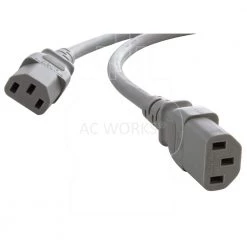 AC WORKS 10 ft. 10 Amp 18/3 Medical Grade Y-Cable with Two C13 Connectors -Extension Cords Sales Store ac works extension cord accessories md10ayc13 120 1f 1000