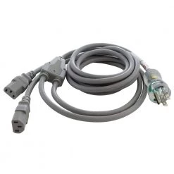 AC WORKS 10 ft. 13 Amp 16/3 Medical Grade Y-Cable with 2 C13 Connectors