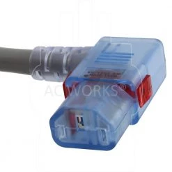 AC WORKS 15FT 14/3 15A Medical Grade Power Cord With Locking Right Angle IEC C13 Connector -Extension Cords Sales Store ac works extension cord accessories md15arc13 180al 1f 1000