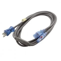 AC WORKS AC Connectors 13 Amp 10 ft. Medical Hospital Grade Y-Power Cord with (2) Locking IEC C13