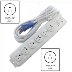 AC WORKS 6 ft. 15 Amp 14/3 Medical/Hospital Grade Power Strip with 6-Outlets -Extension Cords Sales Store ac works extension cord accessories md204 06d c3 1000