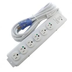 AC WORKS 15 ft. 15 A 14/3 Medical/Hospital Grade Power Strip with 6 Outlets