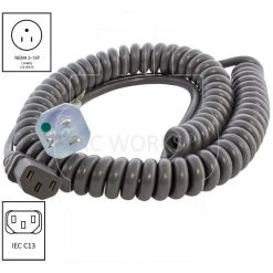 AC WORKS Up to 10 ft. 10 Amp 18/3 Coiled Medical Grade Power Cord with C13 Connector -Extension Cords Sales Store ac works extension cord accessories mdc515c13 v1 c3 1000