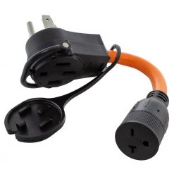 Extension Cords Sales Store 44 AC WORKS 1 ft. 50 Amp 14-50 Piggy-Back Plug with 6-20R Connector Adapter Cord