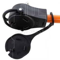 AC WORKS 1 ft. 30 Amp RV Piggy-Back Plug with 15/20 Amp Household Connector -Extension Cords Sales Store ac works extension cord accessories pbtt30520 fa 1000