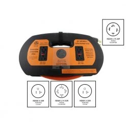 AC WORKS 10 ft. L14-30 30 Amp 10/4 Chainable PDU Extension Cord with 20 Amp Household GFCI Outlets -Extension Cords Sales Store ac works extension cord accessories pd4gf 010 c3 1000