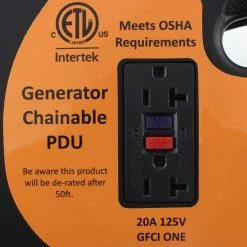 AC WORKS 10 ft. L14-30 30 Amp 10/4 Chainable PDU Extension Cord with 20 Amp Household GFCI Outlets -Extension Cords Sales Store ac works extension cord accessories pd4gf 010 fa 1000