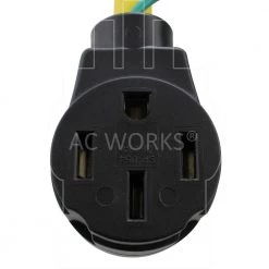 AC WORKS 1.5 ft. 3-Prong 30 Amp Dryer Outlet to 14-50R EV/ RV 50 Amp 125-Volt/250-Volt Connector -Extension Cords Sales Store ac works extension cord accessories rv10301450 018 1f 1000