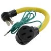 AC WORKS 1.5 ft. 3-Prong 50A Old Range/ Welder Outlet to NEMA 14-50R EV/ RV 50 Amp 125/250-Volt Connector -Extension Cords Sales Store ac works extension cord accessories rv10501450 018 64 1000