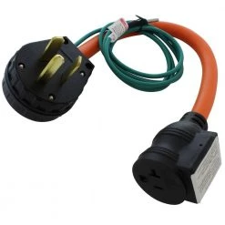 AC WORKS 1.5FT 30A 3-Prong 10-30P Dryer Plug to Household Outlet with 20A Breaker