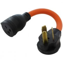 Extension Cords Sales Store 36 AC WORKS 1 ft. 30 Amp 3-Prong Dryer Plug to 6-15/20 Outlet with 20 Amp Breaker