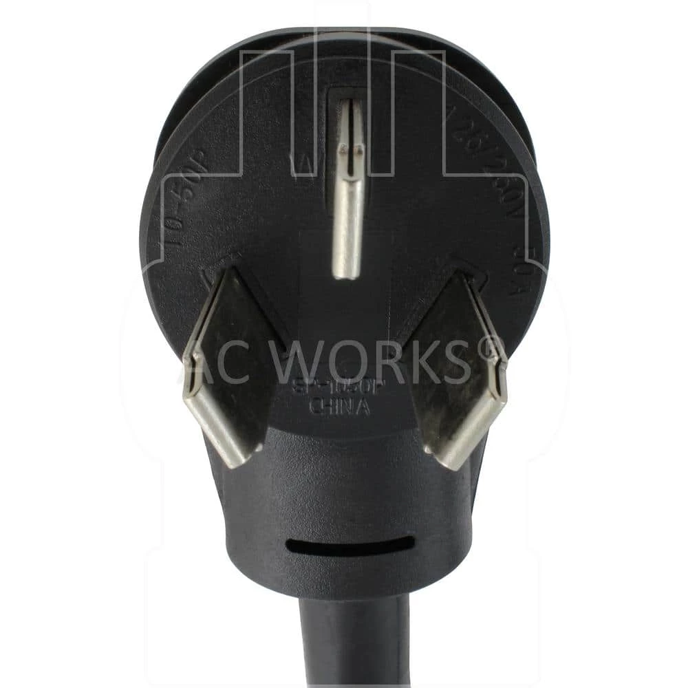 AC WORKS 3-Prong 50A Dryer/Range Plug to 4-Prong Dryer Female Connector Adapter 5 AC WORKS 3-Prong 50A Dryer/Range Plug to 4-Prong Dryer Female Connector Adapter - Image 3