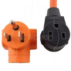 AC WORKS 1.5 ft. 30 Amp 4-Prong 14-30P Dryer Plug to 50 Amp 250-Volt Welder Adapter (NEMA 14-30P to 6-50R) -Extension Cords Sales Store ac works extension cord accessories s1430650 018 31 1000