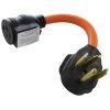 AC WORKS 1 ft. 30 Amp 4-Prong 14-30P Dryer Plug to 6-15/20 Outlet with 20 Amp Breaker -Extension Cords Sales Store ac works extension cord accessories s1430cb620 64 1000