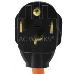 AC WORKS 1.5 ft. NEMA 14-30P 4-Prong Dryer Plug to (4) NEMA 5-15/20R 15/20 Amp Household Female Connectors Adapter Cord -Extension Cords Sales Store ac works extension cord accessories s1430f520 018 4f 1000