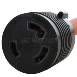 AC WORKS 1.5 ft. 14P to 30P 4-Prong Dryer Plug to L6-30R 3-Prong 30 Amp 250 Locking Female Adapter -Extension Cords Sales Store ac works extension cord accessories s1430l630 018 1f 1000