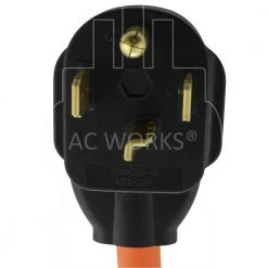 AC WORKS 1.5 ft. 14P to 30P 4-Prong Dryer Plug to L6-30R 3-Prong 30 Amp 250 Locking Female Adapter -Extension Cords Sales Store ac works extension cord accessories s1430l630 018 4f 1000