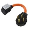 AC WORKS 1.5 ft. 50 Amp 4-Prong 14-50P RV/Generator/Range Plug to Household Outlet with 20 Amp Breaker -Extension Cords Sales Store ac works extension cord accessories s1450cb520 64 1000