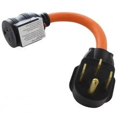 Extension Cords Sales Store 48 AC WORKS 1 ft. 50 Amp 14-50P RV/Generator/Range Plug to 6-15/20 Outlet with 20 Amp Breaker